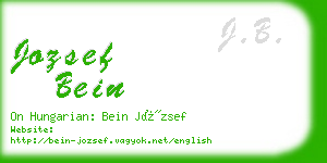 jozsef bein business card